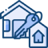 Line-Art haus icon für Immobilienmakler oder Heimwerker.